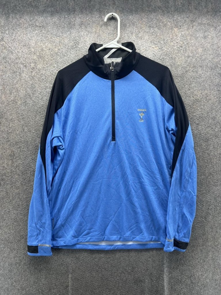 Zero Restriction Golf Pullover Mens Large Blue 1/4 Zip Performance Top